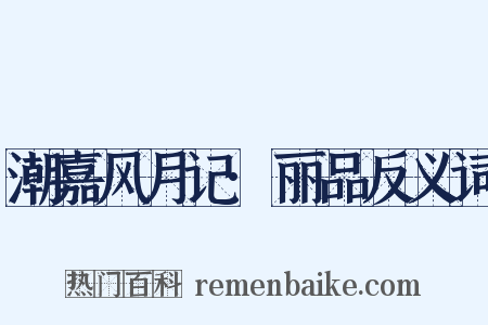 潮嘉风月记·丽品反义词是什么意思的图片